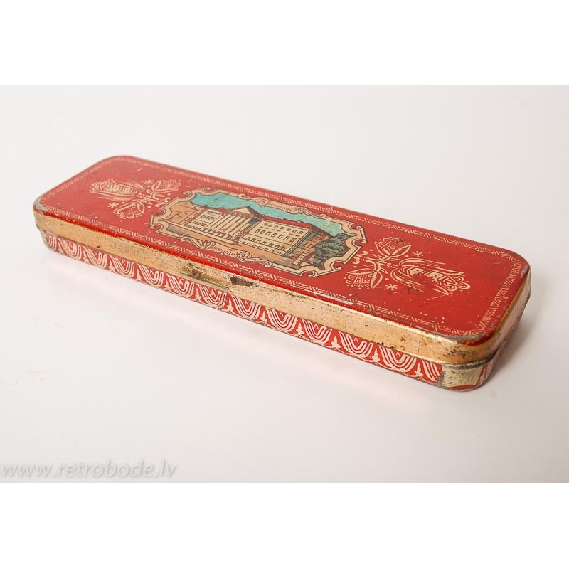 Antique Tin Metal pencil Box, Case, Norma, Tallinn